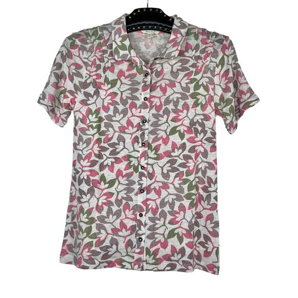 White Stuff Floral Linen Button Down Shirt 2 NWOT - Picture 1 of 10